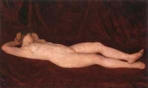 Desnudo en fondo rojo
